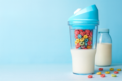 Twisty™ Kubek Śniadaniowy 2w1 – Mleko i Płatki Oddzielnie, Idealny do Pracy i na Uczelnię